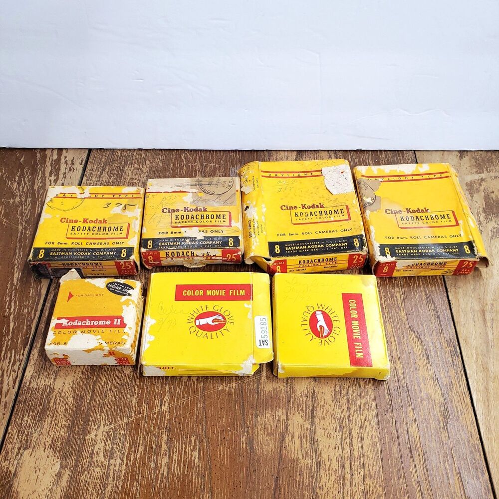 Vintage 8mm Film Lot 7 Reels Kodak Kodachrome Home Movies Untested 1950s 1970s